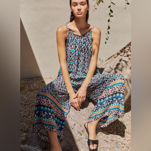 NWT- ANTHROPOLOGIE MALIKA WIDE-LEG JUMPSUIT - Picture 1 of 13